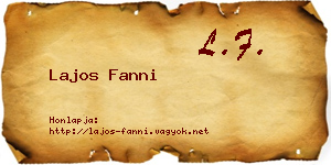 Lajos Fanni névjegykártya
