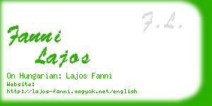 fanni lajos business card
